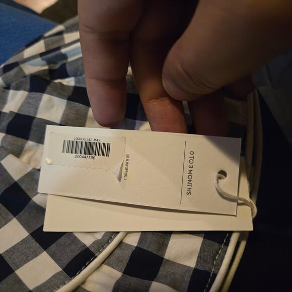 Janie and jack hat baby size 0 to 3 months black white gingham bucket hat - Picture 5 of 5